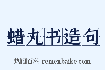 蜡丸书造句是什么意思的图片